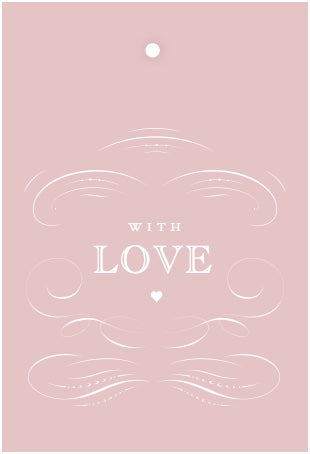 Pink Reverse With LOVE Tags - Set of 10