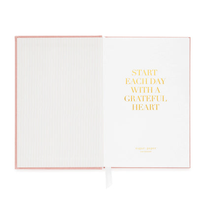 Linen Gratitude Journal - Rose