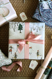 Ice Skating Scene Wrapping Paper