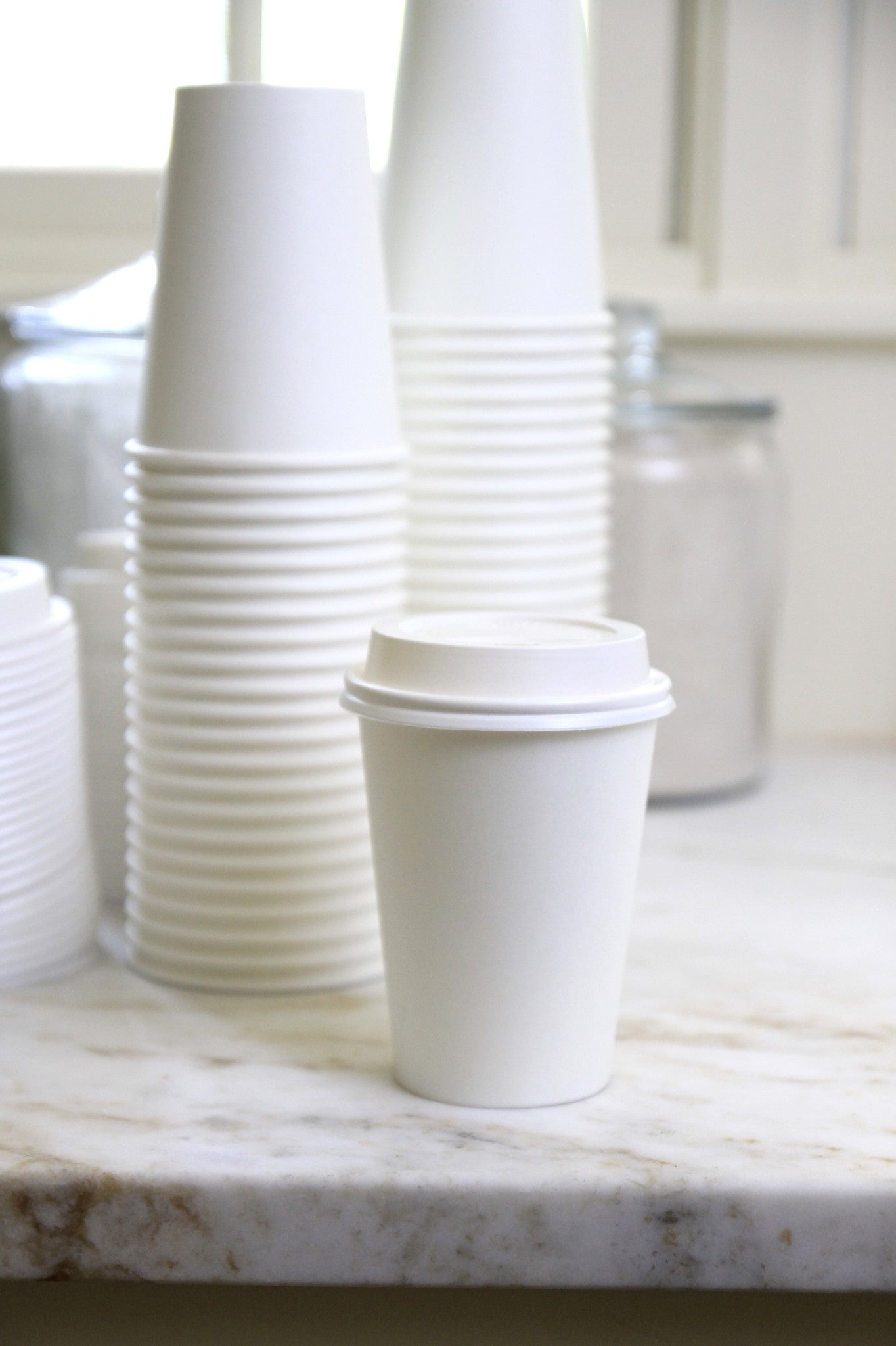 Paper Coffee Cups & Lids - 2 sizes available