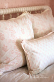 Elizabeth Pillow Covers in Rose with Cream Linen | 2 Sizes