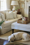 JSH Stripe in English Blue Fabric by the Yard