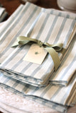 JSH Stripe in English Blue Table Linens