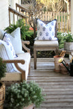 Outdoor Emma Pillow Covers in Wedgewood | 3 Sizes