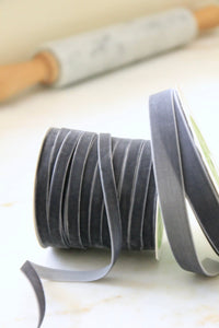 Charcoal Velvet Ribbon | 3 Sizes
