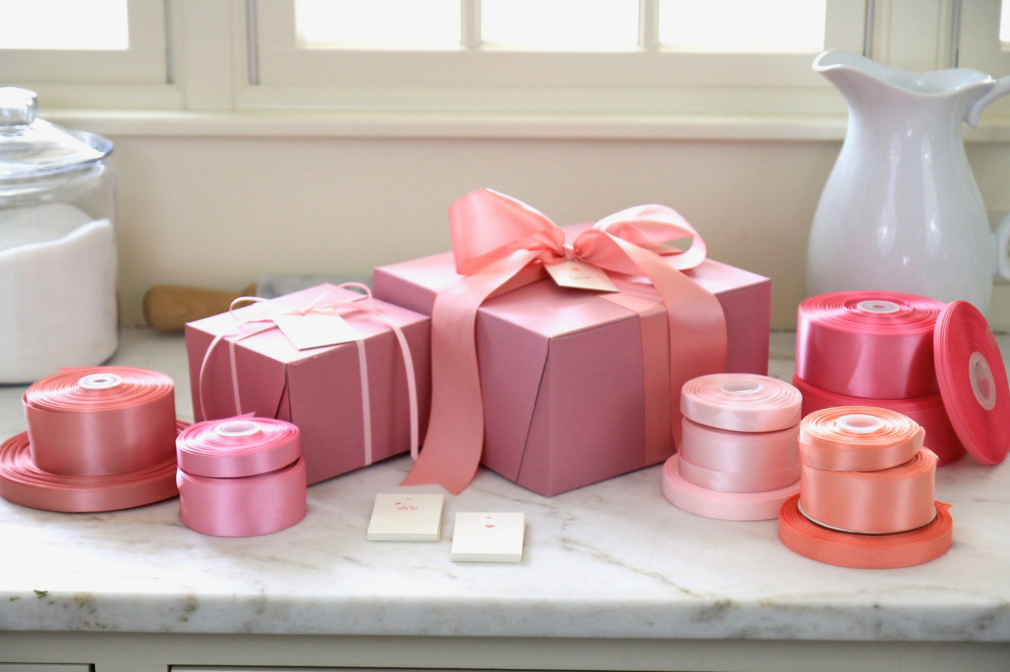 Medium Bakery Boxes, Pink - Set of 5