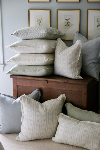 English Seaglass Linen Pillow Covers
