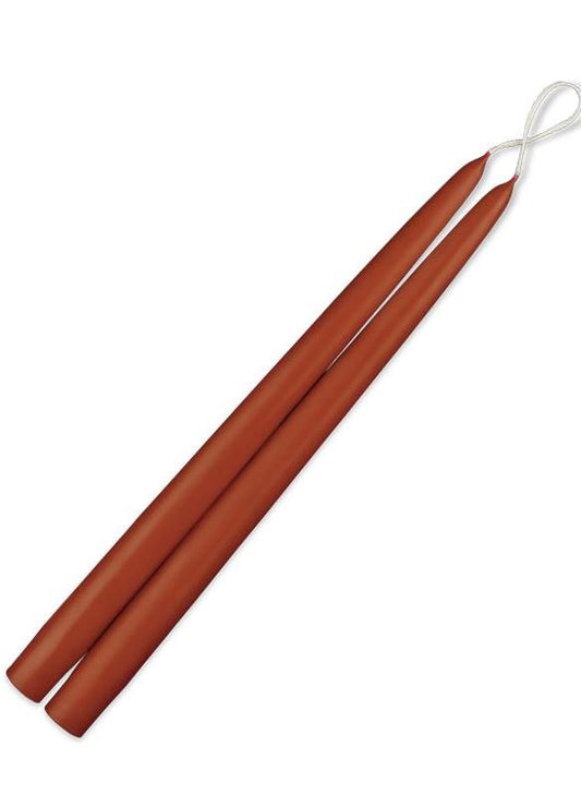 Hand Dipped Taper Candles - Rust