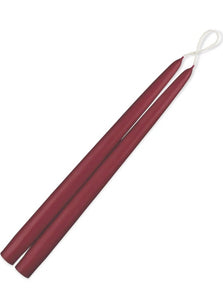 Hand Dipped Taper Candles - French Bordeaux Red